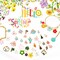 120 Pieces Spring Summer Floral Themed Charms, Flower Charms for Jewelry Making, Assorted Gold Enamel Charm Pendants for DIY Necklace Bracelet Earrings Supplies Gifts for Mom Women Girls